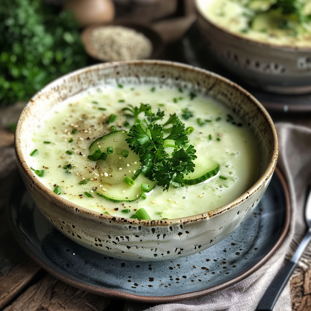 Kalte Gurken-Joghurt-Suppe